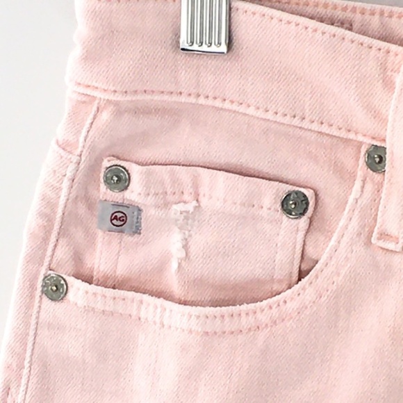Adriano Goldschmied The Bryn Jean Short Pink Distressed Cut Off Sz 28R - Picture 4 of 10
